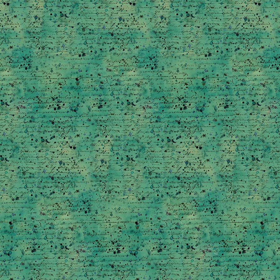 Emerald Hollow Splatter Emerald - Clothworks from Fort Worth Fabric Studio