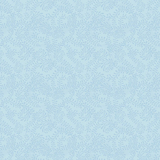 Essentials Swirling Leaves Arctic Blue - Wilmington Prints from Fort Worth Fabric Studio