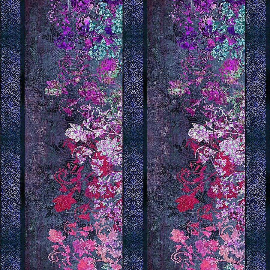 Evanescence Border Purple – Remnant 23″ × 44″ - In the Beginning from Fort Worth Fabric Studio