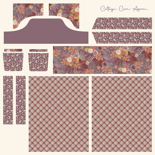 Evening on the Prairie 60" X 60" Cottage Core Apron Panel Grape - Riley Blake from Fort Worth Fabric Studio