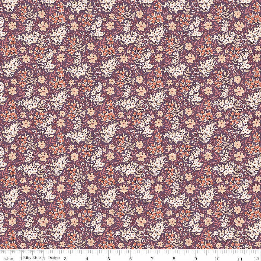 Evening on the Prairie Ditsy Floral Purple – Remnant 82″ × 44″ Yardage - Remnant by Riley Blake