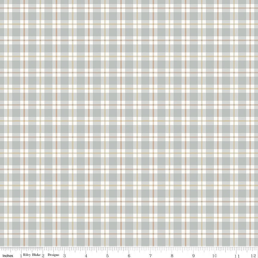 Evening on the Prairie Picnic Plaid Stone - Riley Blake from Fort Worth Fabric Studio