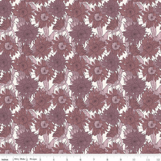 Evening on the Prairie Sunflower Grape - Riley Blake from Fort Worth Fabric Studio