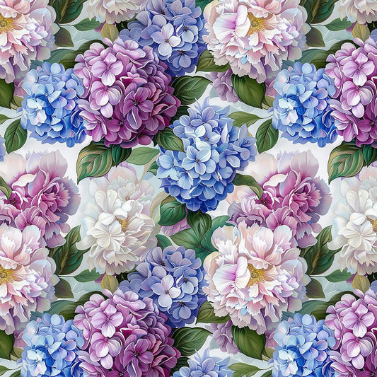 Ever After Blooms Hydrangeas Multi - Blank Quilting from Fort Worth Fabric Studio