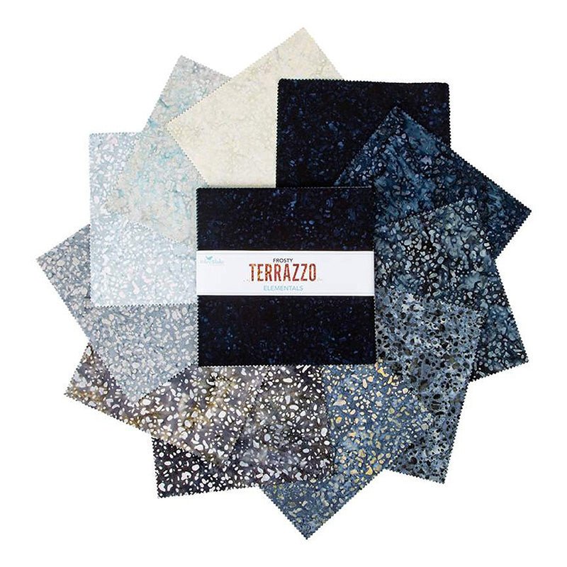 Expressions Batiks Elementals Terrazzo Frosty Stacker E 10" Stacker from Riley Blake - Riley Blake from Fort Worth Fabric Studio