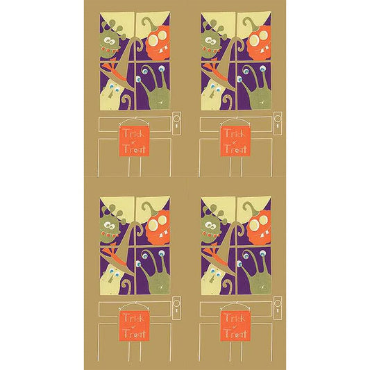 Expressions Batiks Fright This Way 24" Panel Sugar Cookie - Riley Blake from Fort Worth Fabric Studio