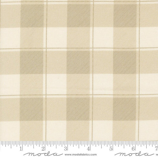 Fable & Fern Quilt Cuddle Checks & Plaids Stone – Remnant 17″ × 44″ - Moda from Fort Worth Fabric Studio