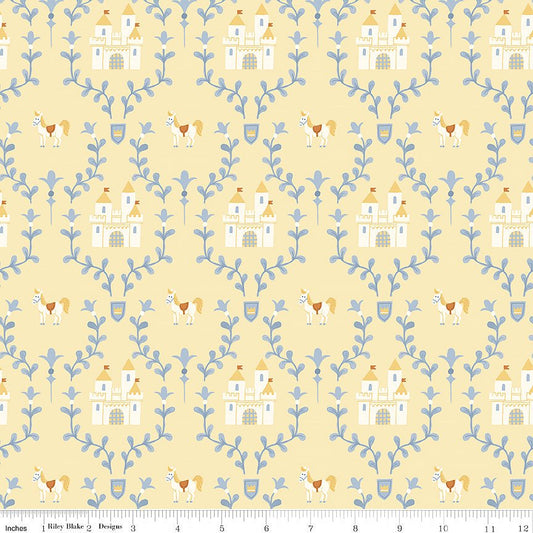 Faraway Kingdom Enchanted Castle Sunlight - Riley Blake from Fort Worth Fabric Studio