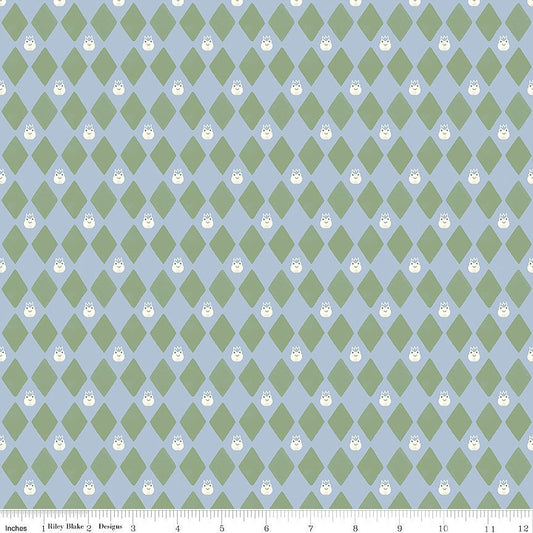 Faraway Kingdom Harlequin Prince Sky – Remnant 38″ × 44″ - Riley Blake from Fort Worth Fabric Studio