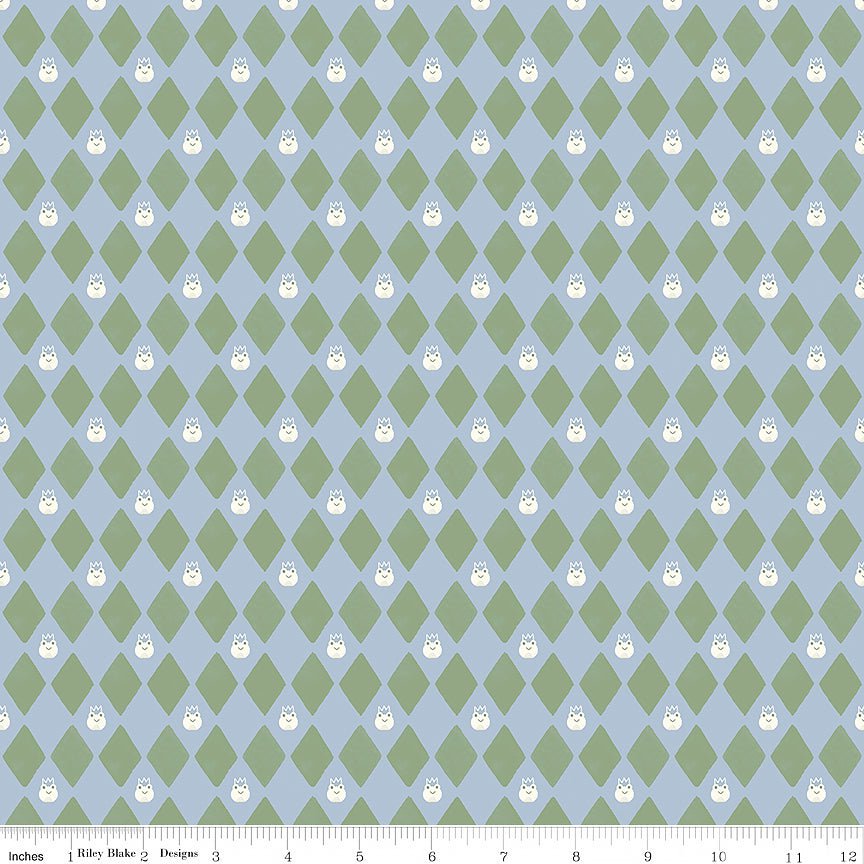 Faraway Kingdom Harlequin Prince Sky – Remnant 38″ × 44″