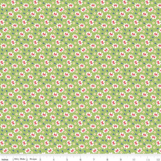 Farmer's Daughter Bows Thyme - Riley Blake from Fort Worth Fabric Studio