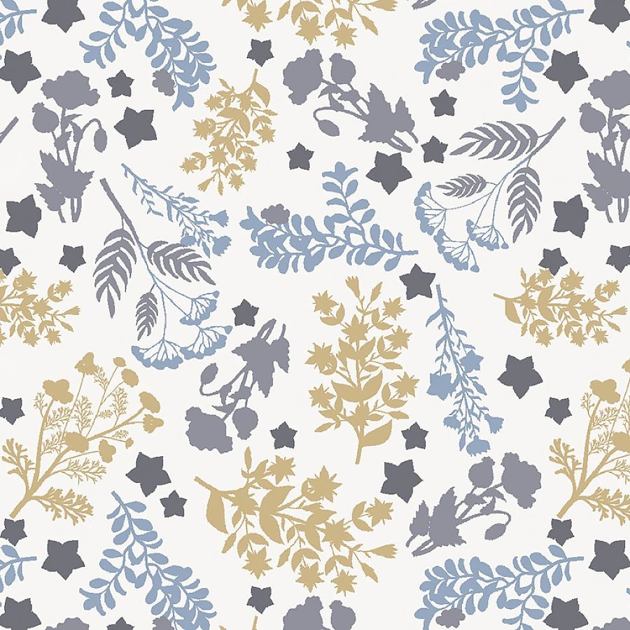 Farmhouse Fixer Upper Wildflower Ecru/Steel - Studio E from Fort Worth Fabric Studio