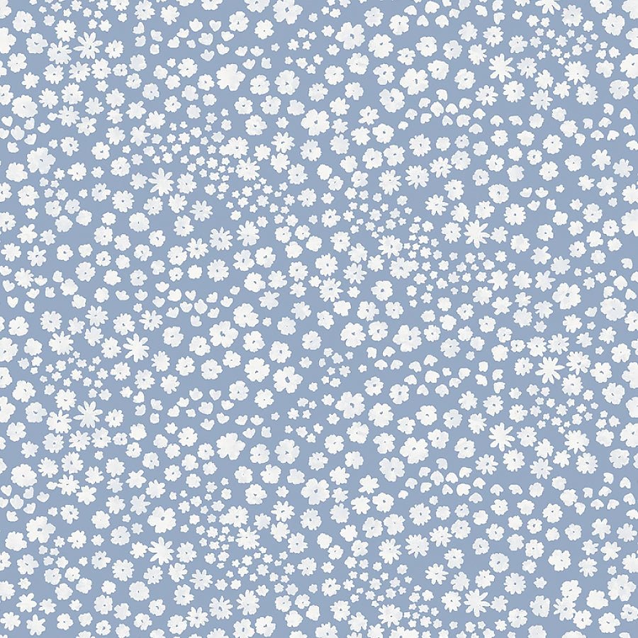 Farmhouse Fixer Upper Wildflower Scatter Chambray - Studio E from Fort Worth Fabric Studio