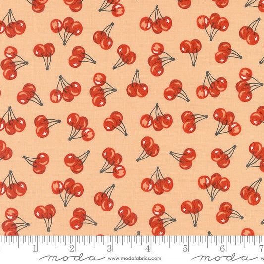 Farmstead Fresh Cherries Light Coral - Moda from Fort Worth Fabric Studio