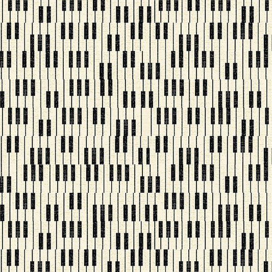 Feeling Jazzy Piano Solo Ivory Black - Windham from Fort Worth Fabric Studio