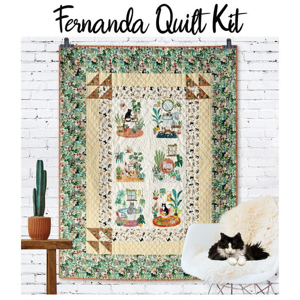 Fernanda Quilt Kit with Homebodies from Clothworks Kit by Clothworks