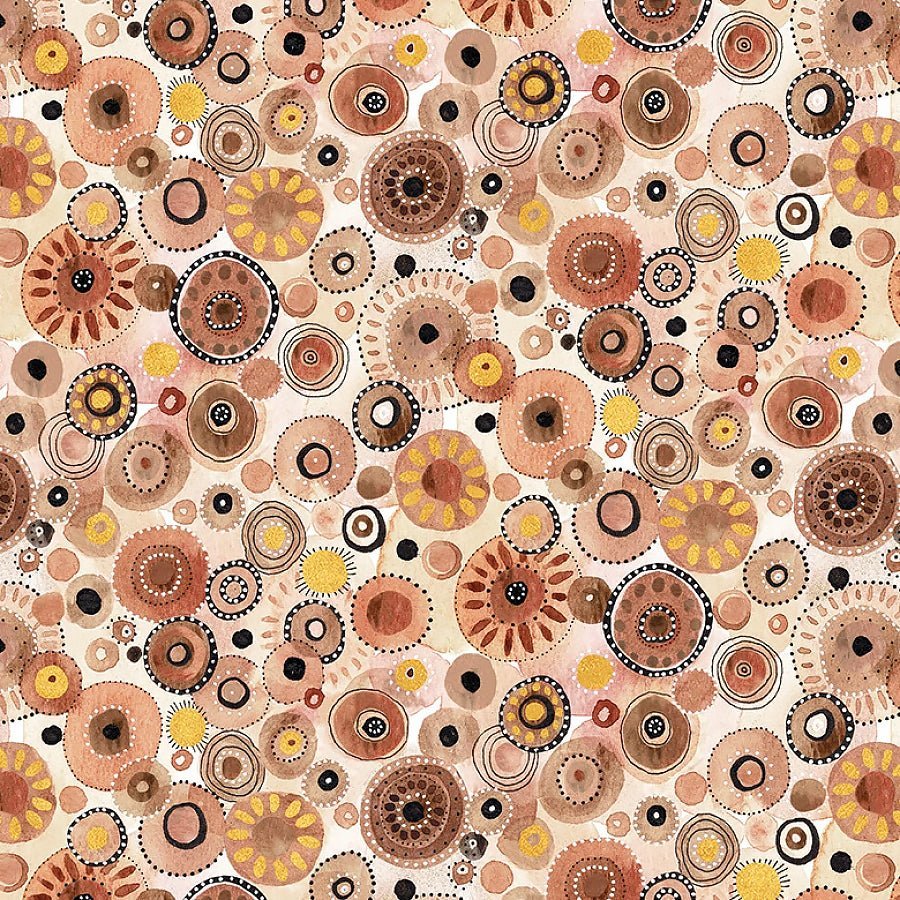 Flora & Form Dotty Fire Opal Metallic – Remnant 27″ × 44″ - Windham from Fort Worth Fabric Studio
