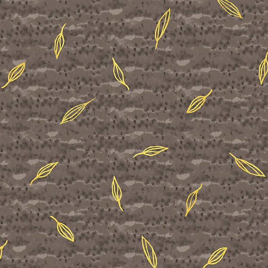 Flora & Form Sprig Pumice Metallic – Remnant 31″ × 44″ - Windham from Fort Worth Fabric Studio