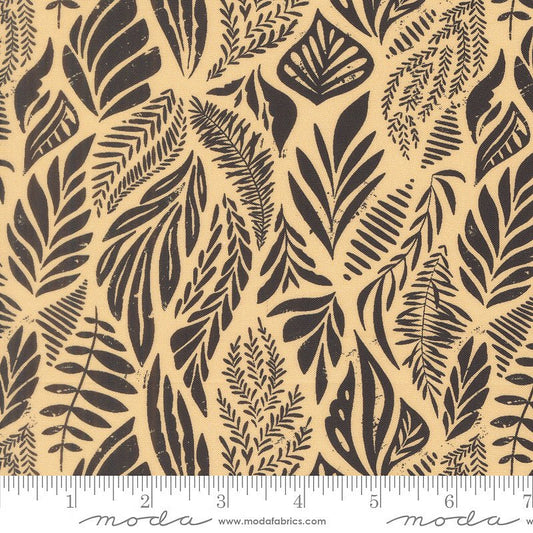 Flora & Thread Damask Leaves Almond - Moda from Fort Worth Fabric Studio