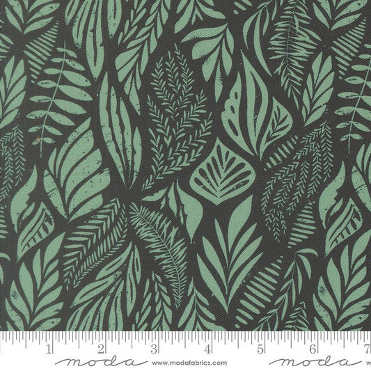 Flora & Thread Damask Leaves Midnight - Moda from Fort Worth Fabric Studio
