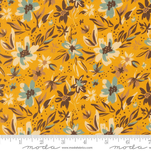 Flora & Thread Petal Florals Golden - Moda from Fort Worth Fabric Studio