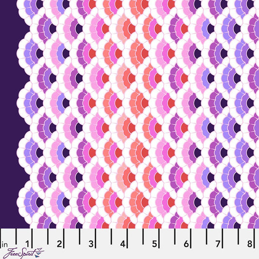 Floral Reef Aquatic Lace Ultraviolet - Free Spirit from Fort Worth Fabric Studio