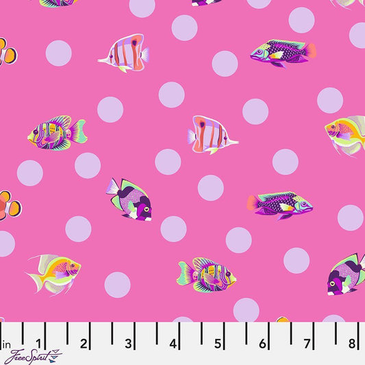 Floral Reef School Crossing Delphine – Remnant 14″ × 44″ - Free Spirit from Fort Worth Fabric Studio