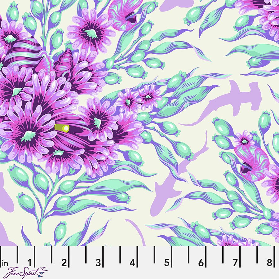 Floral Reef Shadow Shark Ultraviolet - Free Spirit from Fort Worth Fabric Studio