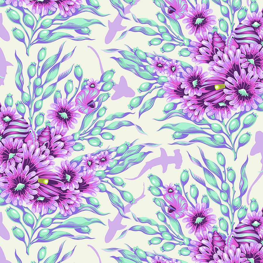 Floral Reef Shadow Shark Ultraviolet - Free Spirit from Fort Worth Fabric Studio