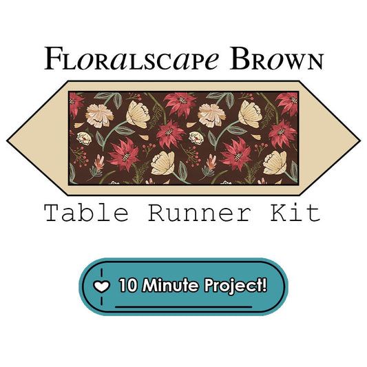Floralscape Brown Table Runner Kit Wilmington - Wilmington Prints from Fort Worth Fabric Studio