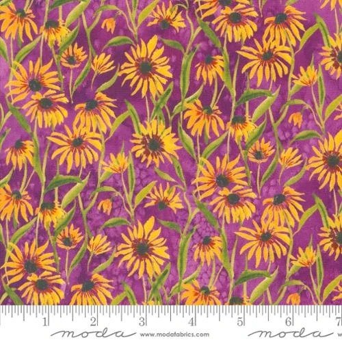 Floribunda Sunflowers Violet - Moda from Fort Worth Fabric Studio
