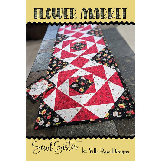 Flower Market Table Runner Pattern - Villa Rosa Designs from Fort Worth Fabric Studio