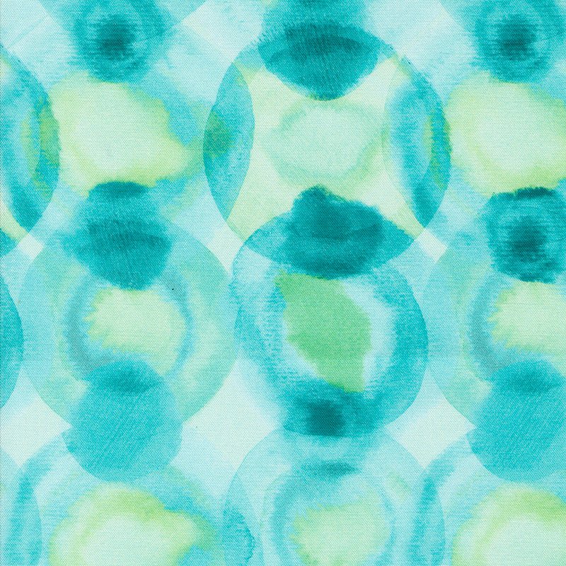 Flower Patches Neon Orbs Robins Egg - Moda from Fort Worth Fabric Studio