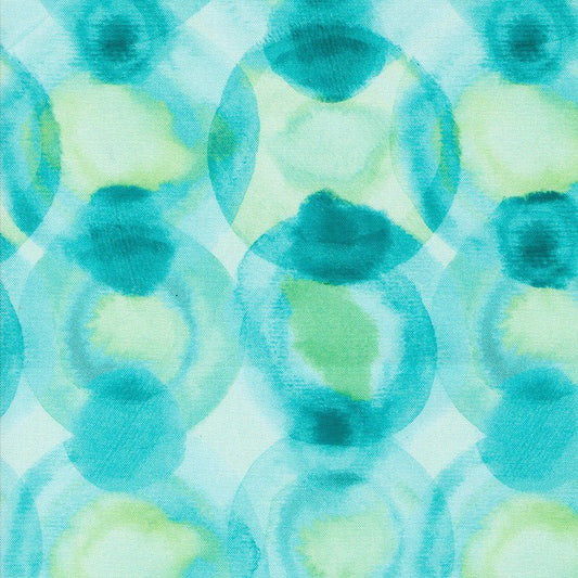 Flower Patches Neon Orbs Robins Egg – Remnant 26″ × 44″ - Moda from Fort Worth Fabric Studio