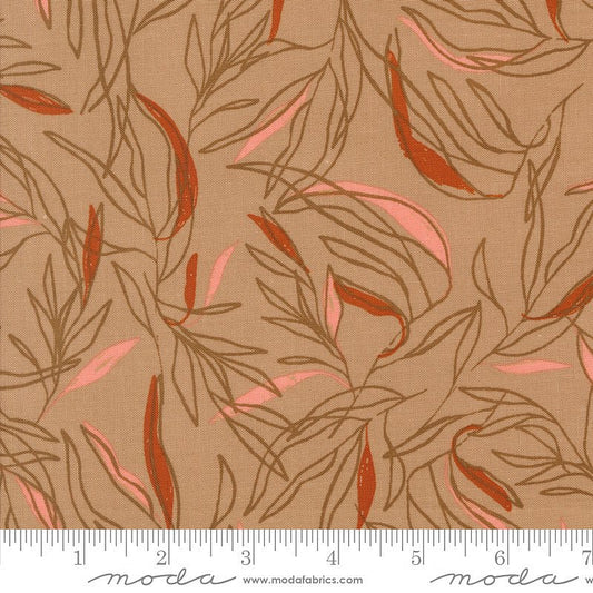 Foraged, Found, & Hand Me Down Loose Leaves Mushroom - Moda from Fort Worth Fabric Studio