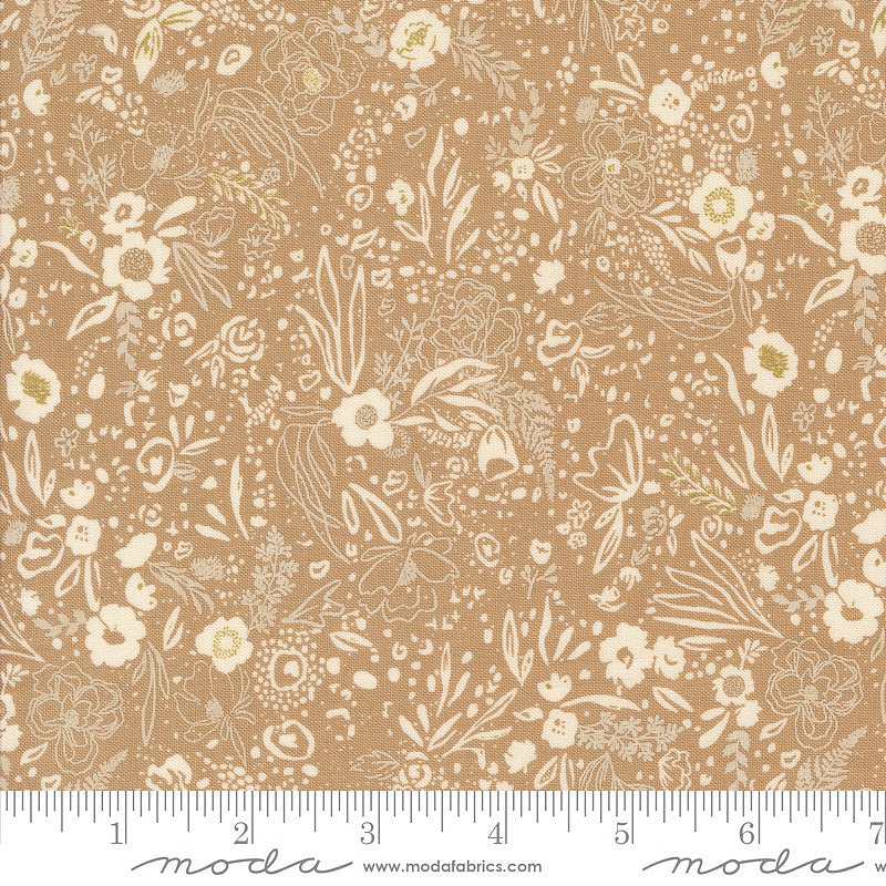 Foraged, Found, & Hand Me Down Small Florals Mushroom - Moda from Fort Worth Fabric Studio