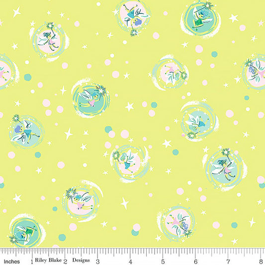 Forever Neverland Tink Lemongrass - Riley Blake from Fort Worth Fabric Studio