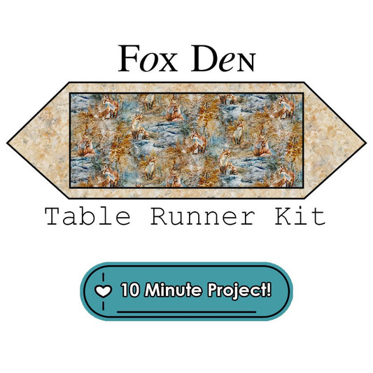 Fox Den 10 Minute Table Runner Kit Northcott - Northcott from Fort Worth Fabric Studio