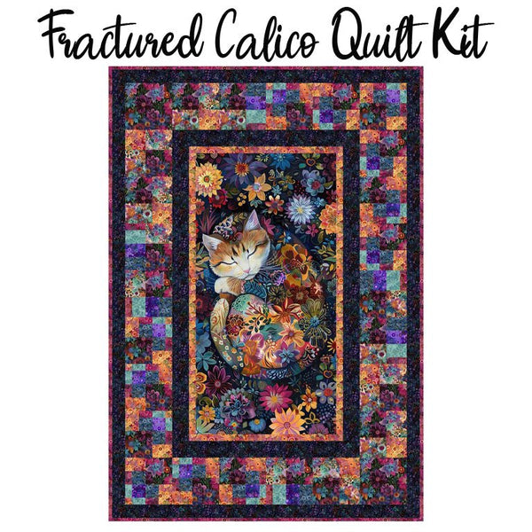 Fractured Calico Quilt Kit with Calico Cat from Timeless Treasures - Timeless Treasures from Fort Worth Fabric Studio