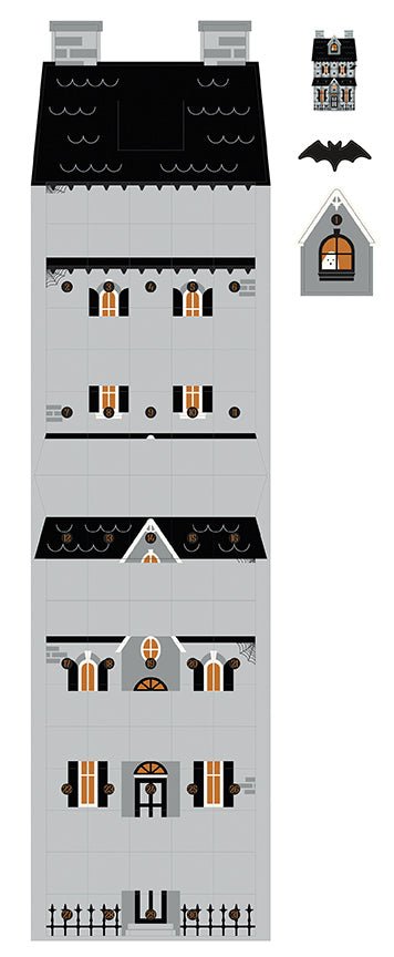 Frank & Friends 28 ¼" X 68 ½" Haunted House Countdown Felt Panel Multi - Riley Blake from Fort Worth Fabric Studio