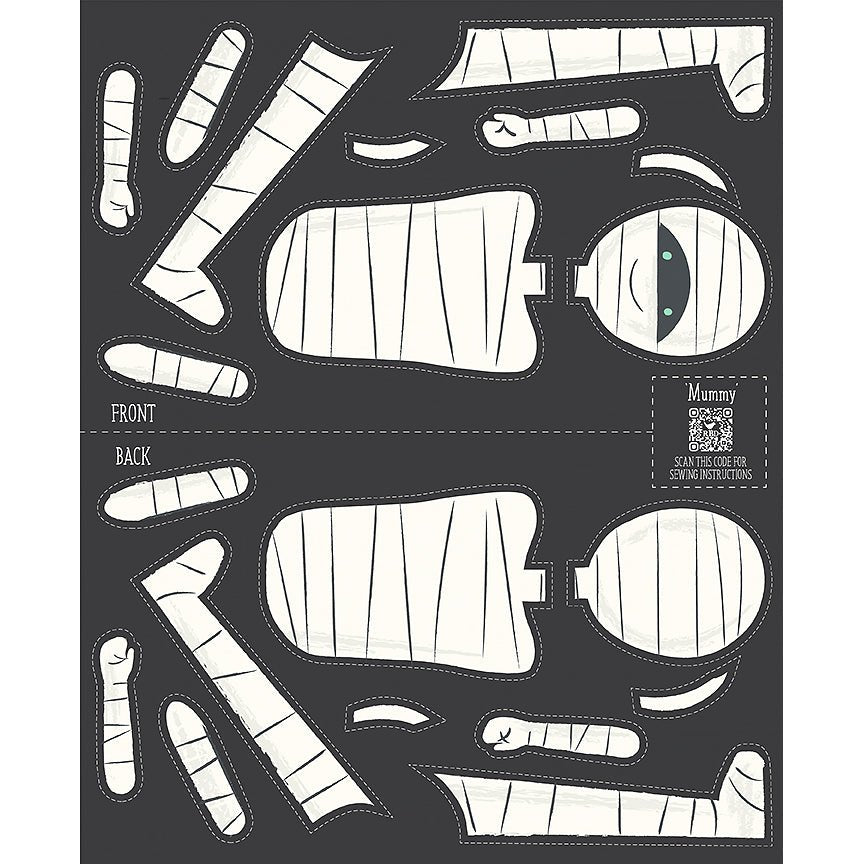 Frank & Friends 35 ½" Mummy Panel Multi - Riley Blake from Fort Worth Fabric Studio