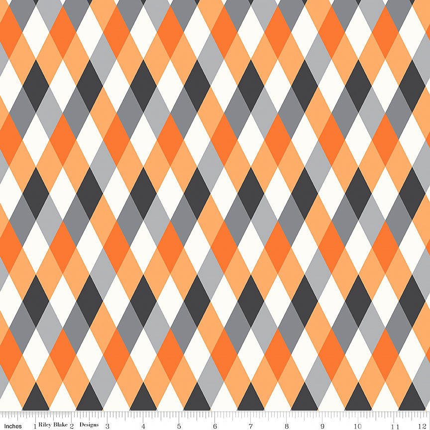 Frank & Friends Diamonds Orange – Remnant 31″ × 44″