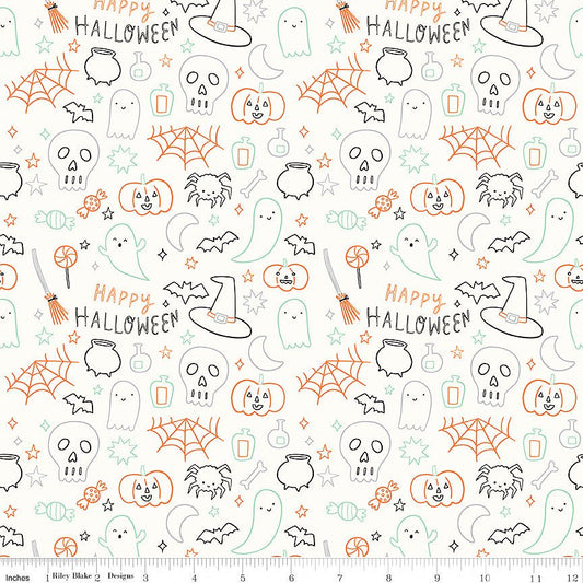 Frank & Friends Halloween Icons Cloud - Riley Blake from Fort Worth Fabric Studio