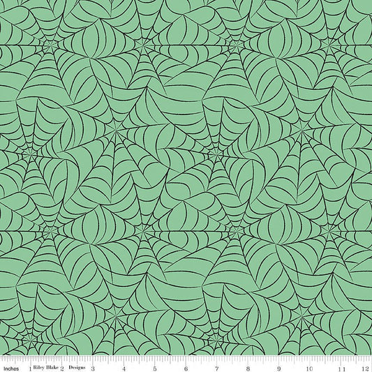 Frank & Friends Webs Green - Riley Blake from Fort Worth Fabric Studio
