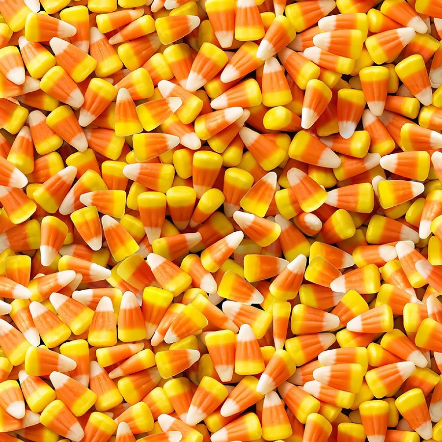 Fright Night Candy Corns Corn – Remnant 45″ × 44″ - Timeless Treasures from Fort Worth Fabric Studio