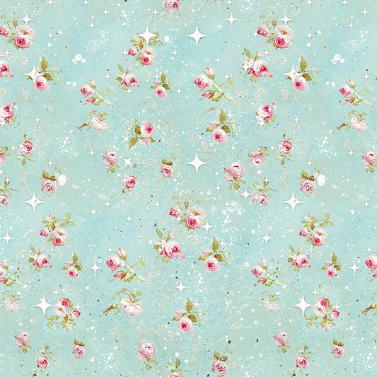 Fruits & Blossoms Mini Floral Toss Waterfall - Blank Quilting from Fort Worth Fabric Studio