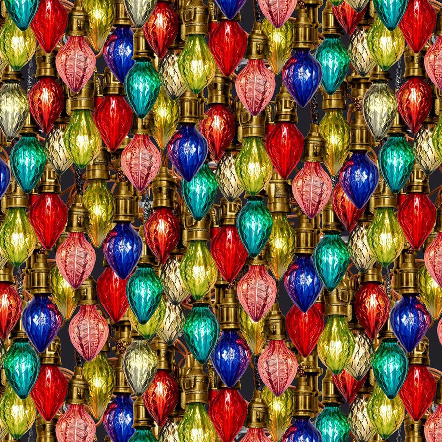 Gears & Garland Bulbs Multi - Blank Quilting from Fort Worth Fabric Studio