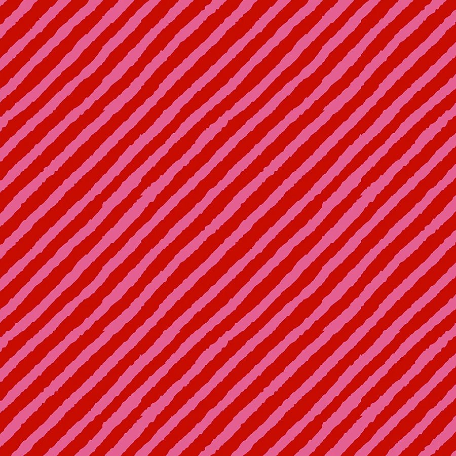 Ginger Cat Christmas Candy Stripes Red – Remnant 45″ × 44″