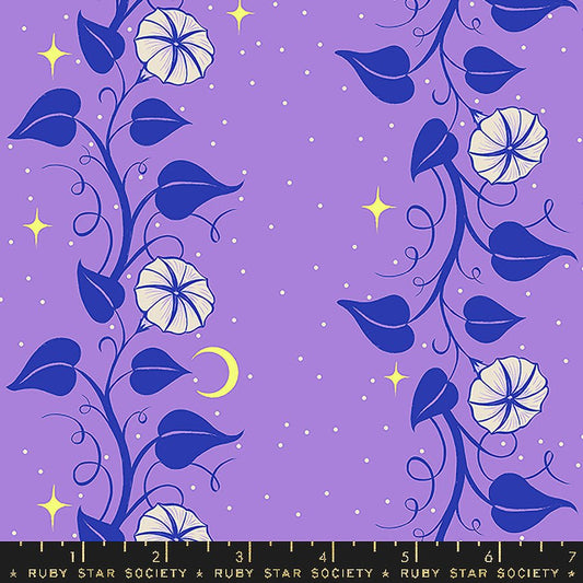 Glow Garden Moon Vines Amethyst - Ruby Star Society from Fort Worth Fabric Studio