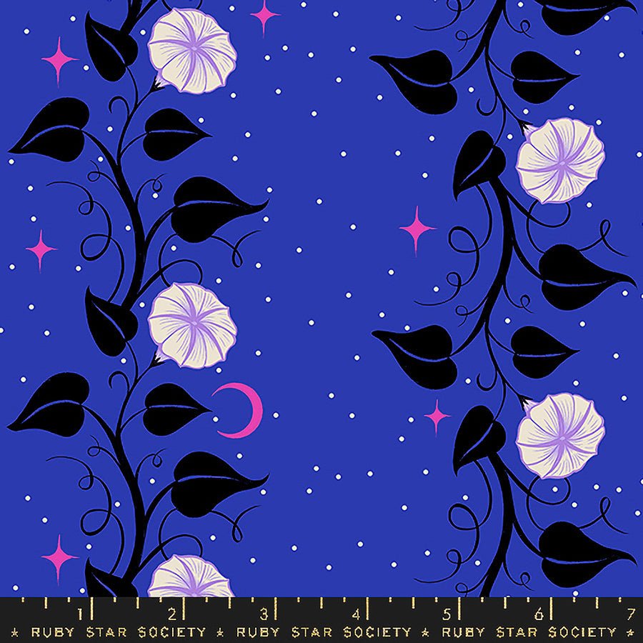 Glow Garden Moon Vines Blacklight - Ruby Star Society from Fort Worth Fabric Studio